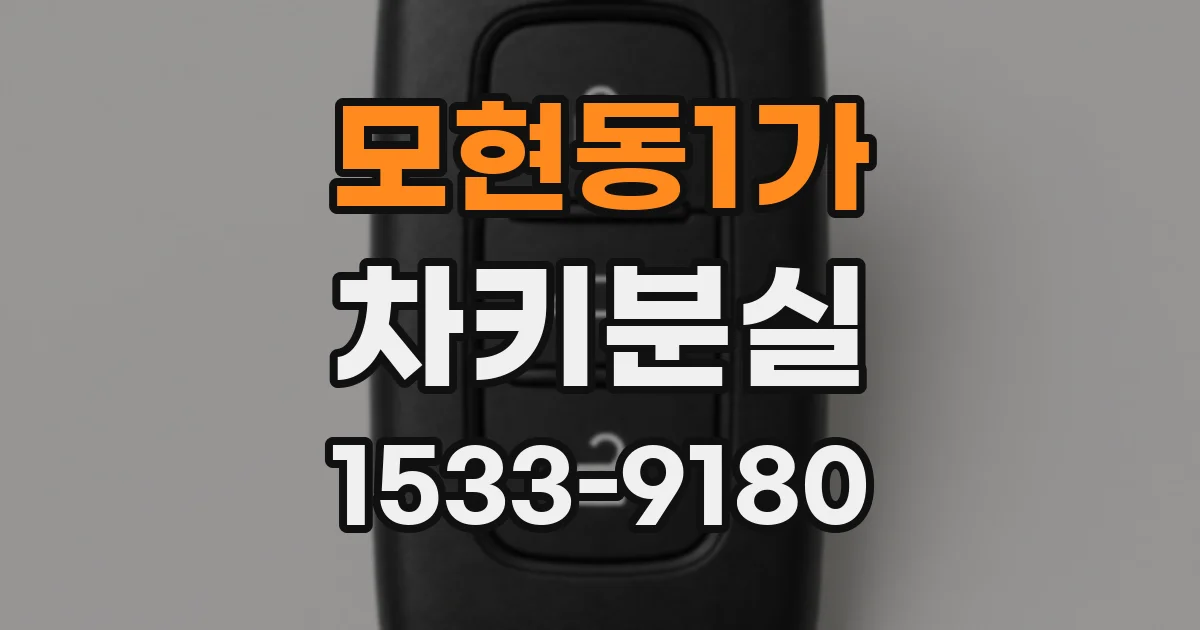 모현동1가 차키분실