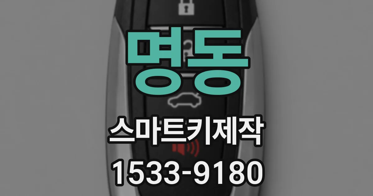 명동 스마트키제작