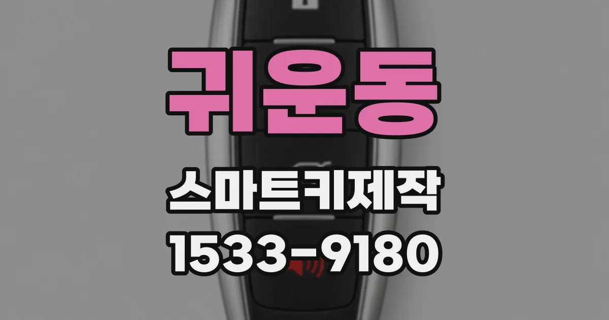 귀운동 스마트키제작