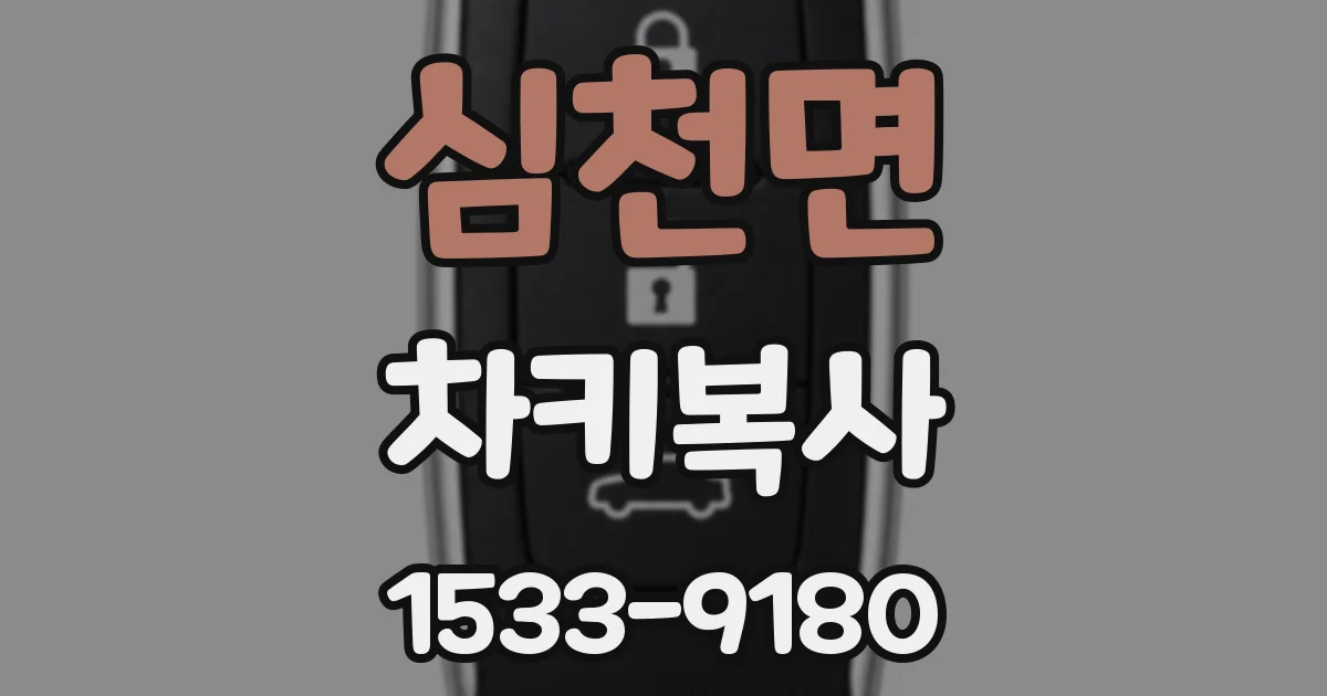 심천면 차키복사