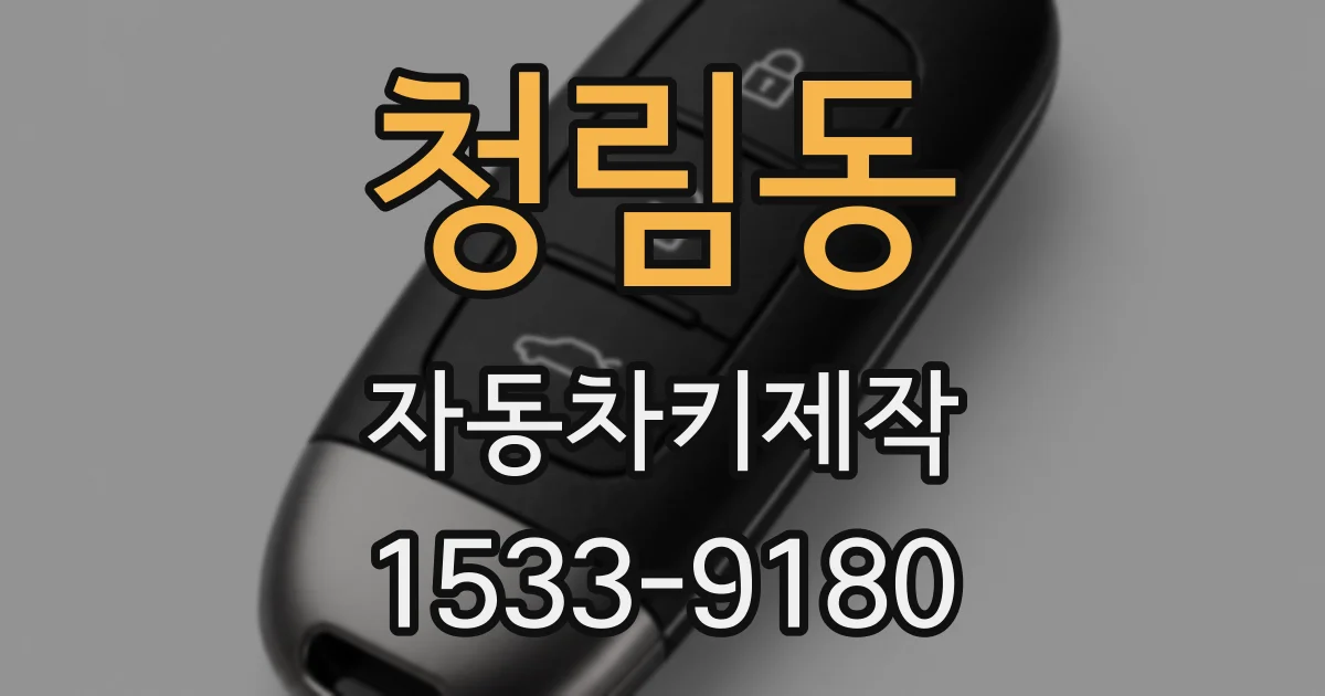 청림동 자동차키제작