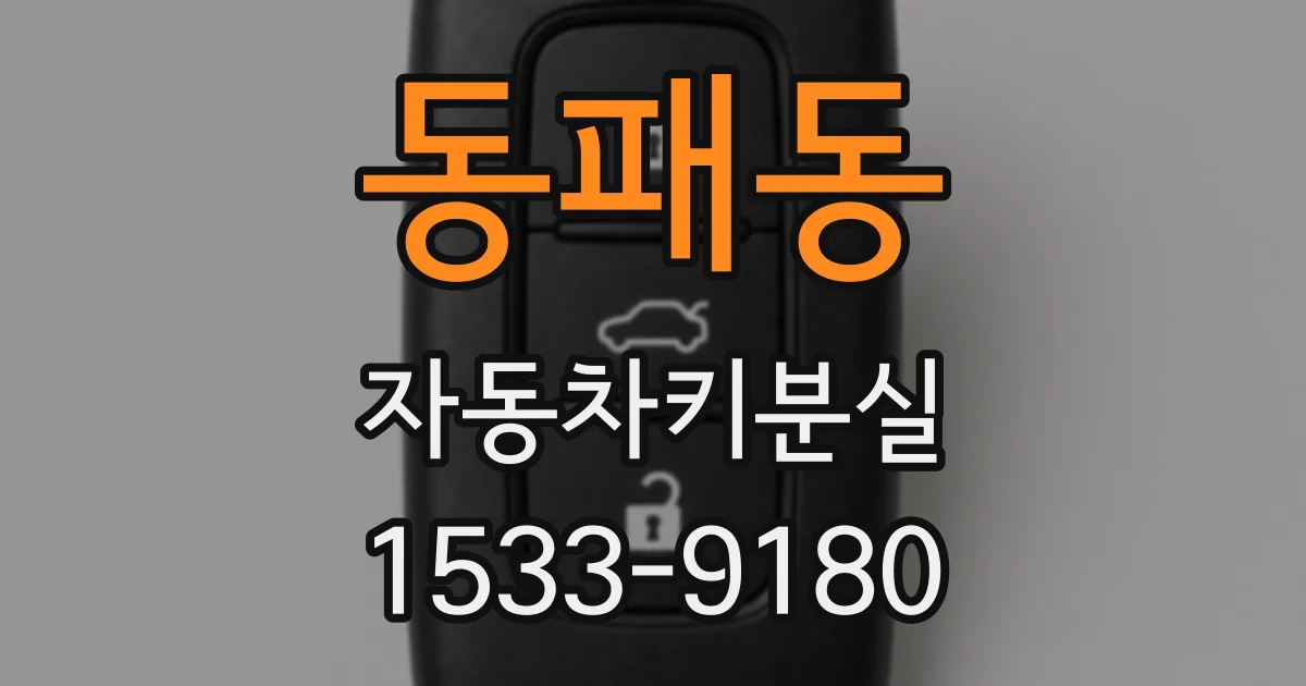 동패동 자동차키분실