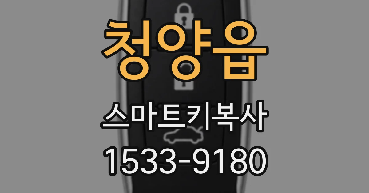 청양읍 스마트키복사