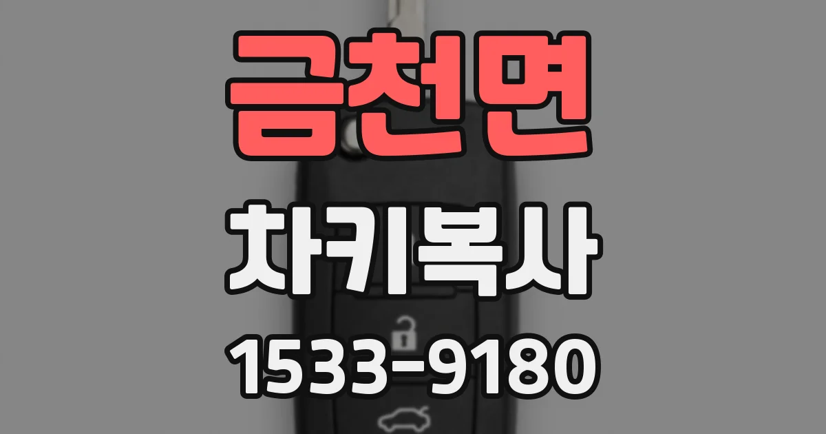 금천면 차키복사