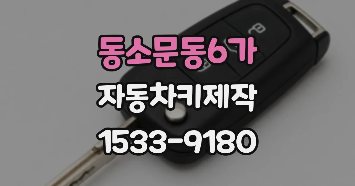 동소문동6가 자동차키제작