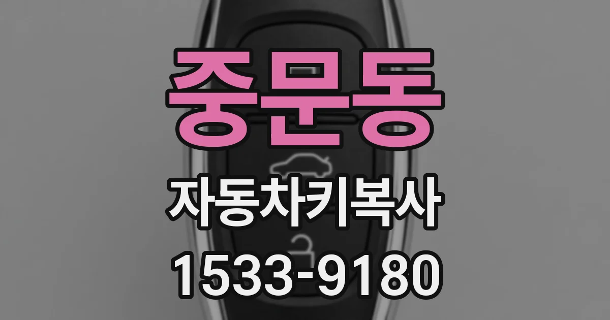 중문동 자동차키복사