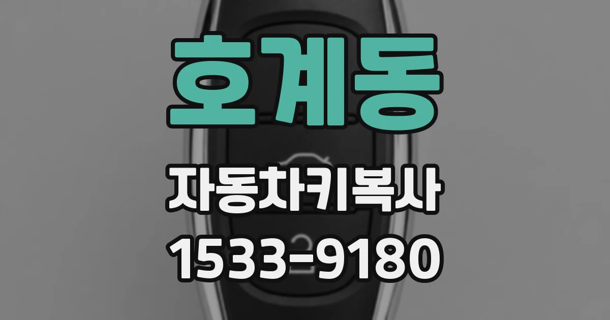 호계동 자동차키복사