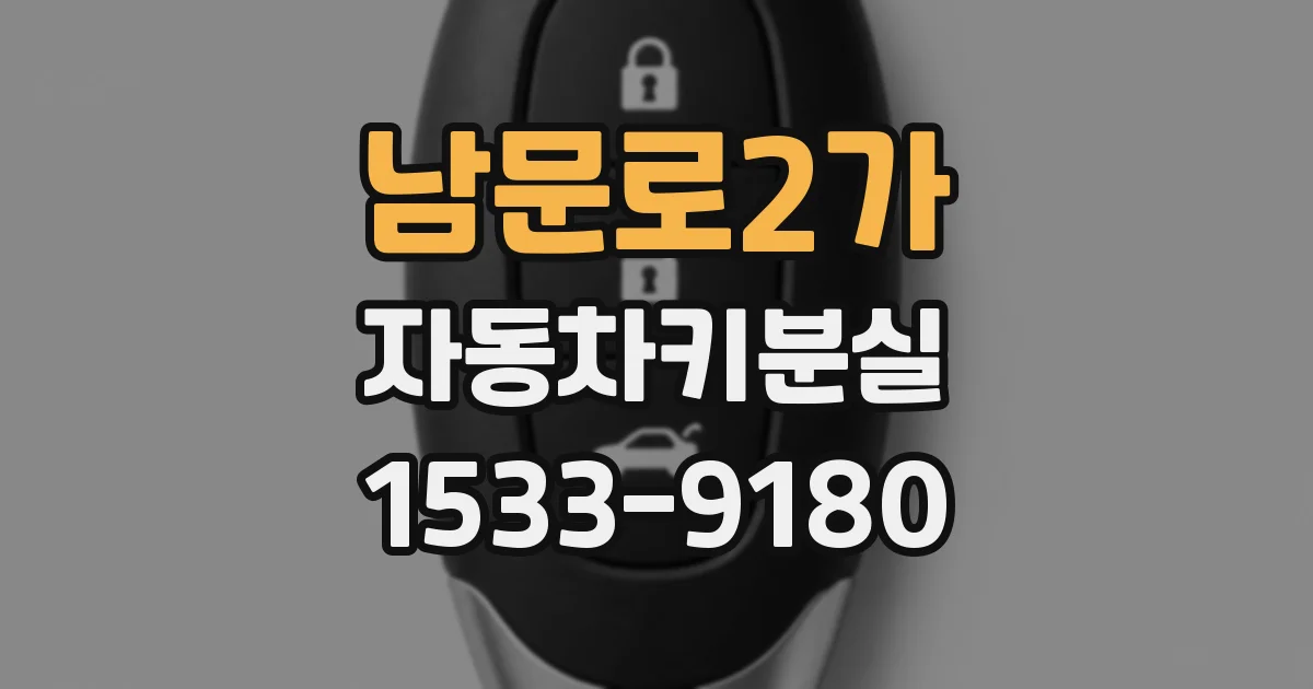 남문로2가 자동차키분실