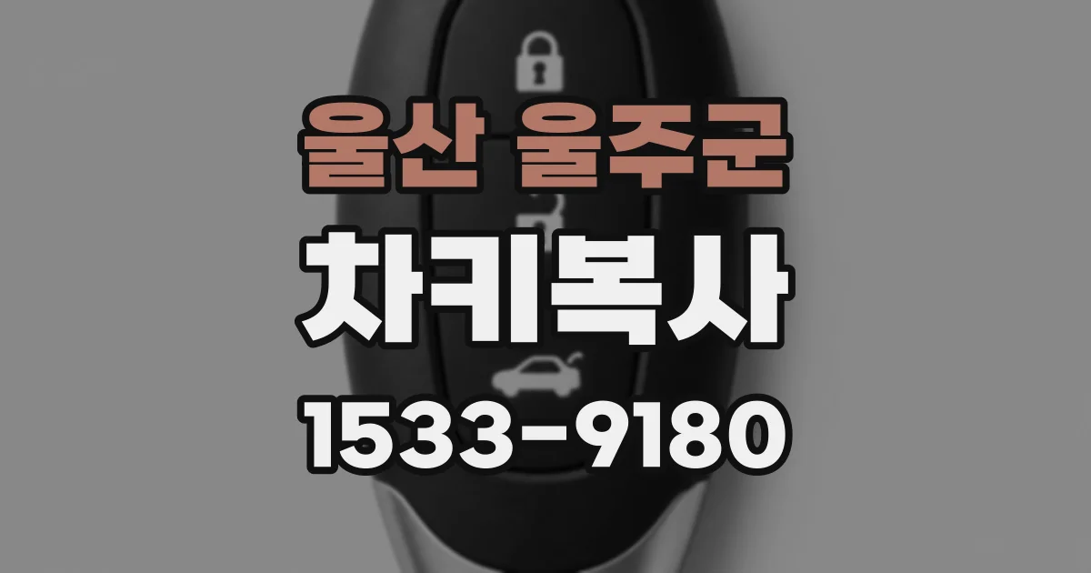 울산 울주군 차키복사