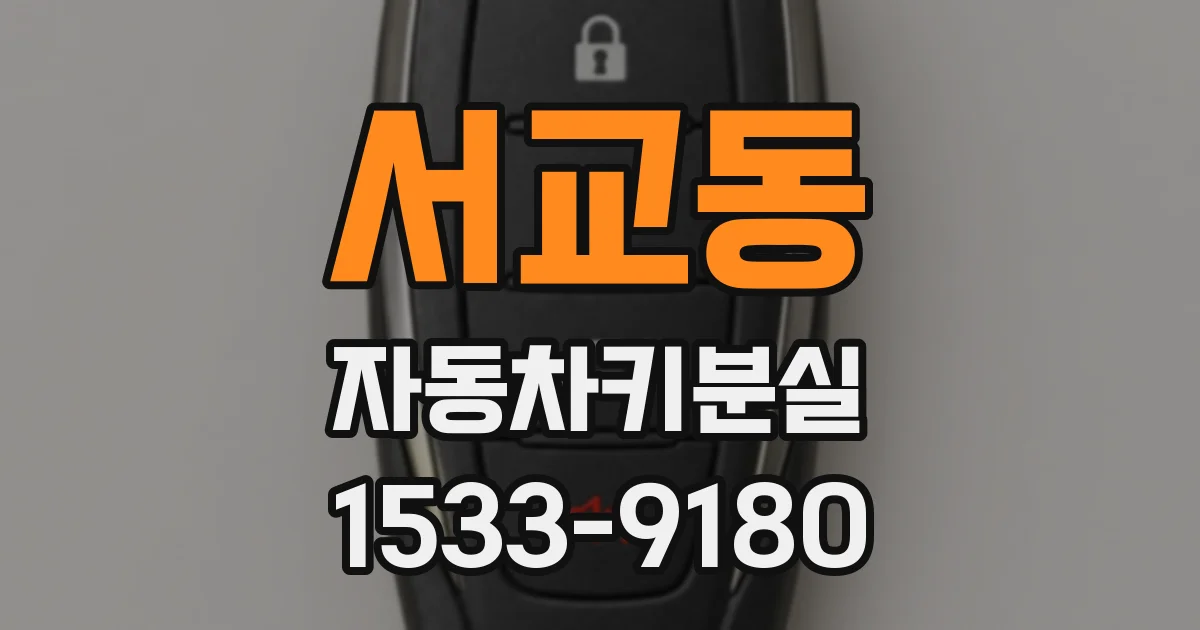 서교동 자동차키분실