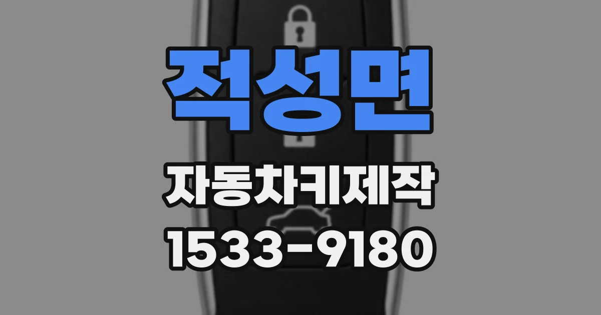 적성면 자동차키제작