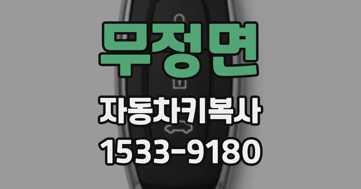무정면 자동차키복사