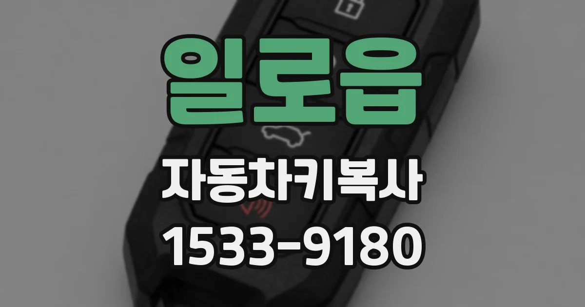일로읍 자동차키복사
