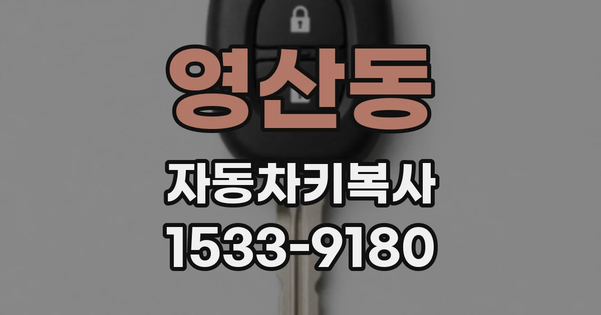 영산동 자동차키복사