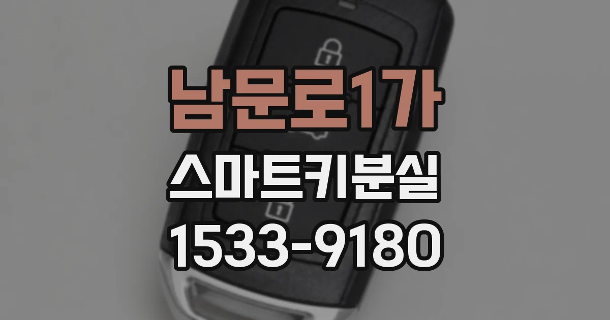남문로1가 스마트키분실