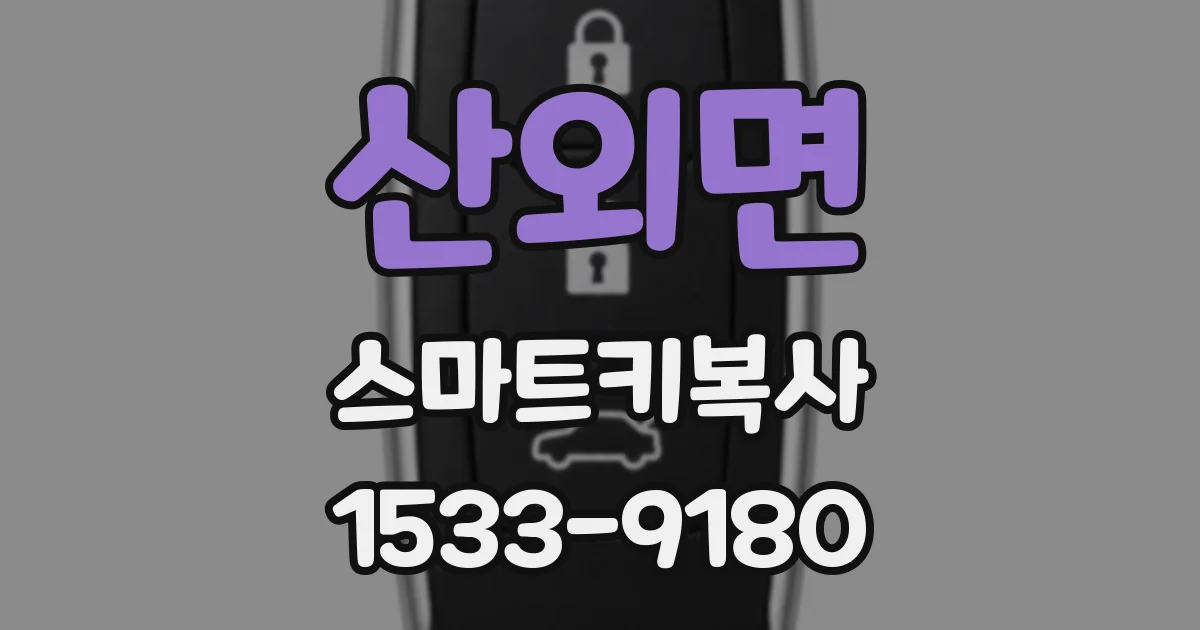 산외면 스마트키복사