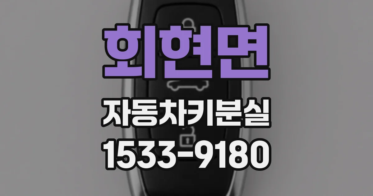 회현면 자동차키분실