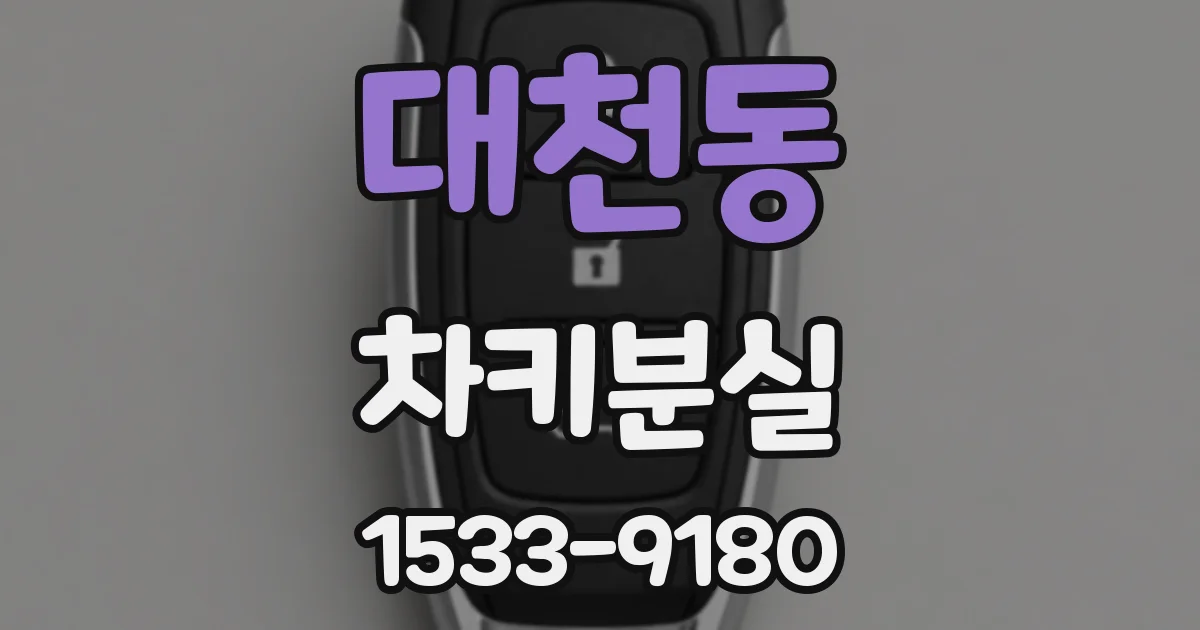 대천동 차키분실