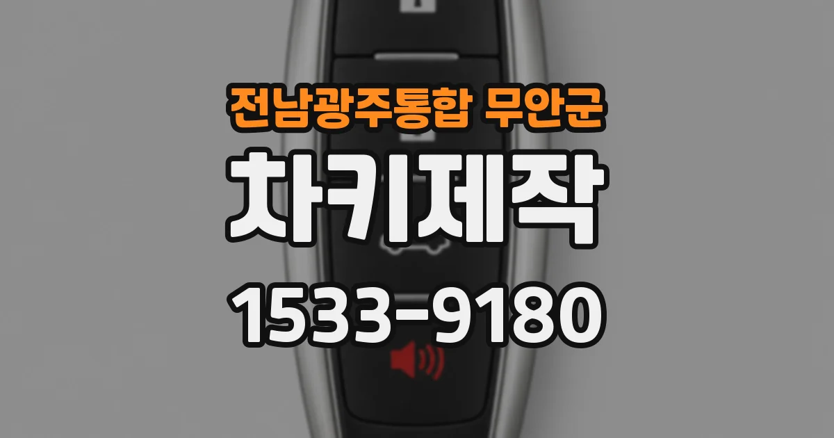 전남광주통합 무안군 차키제작