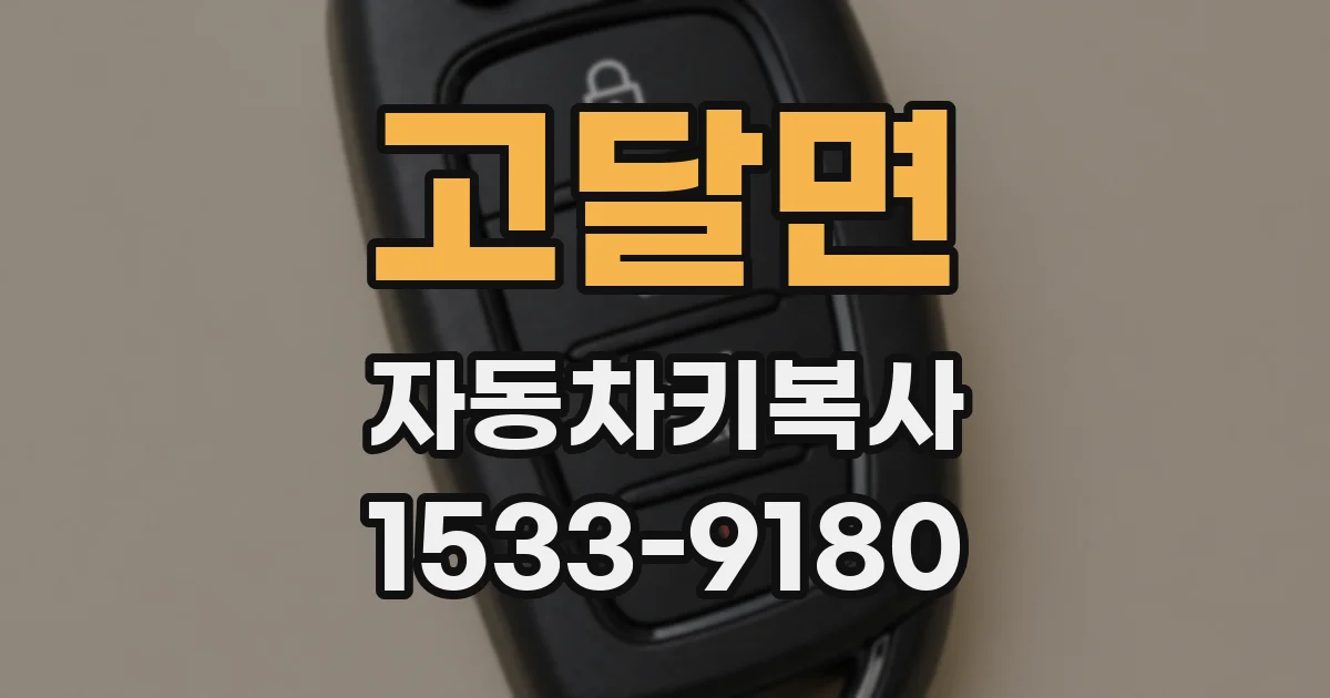 고달면 자동차키복사