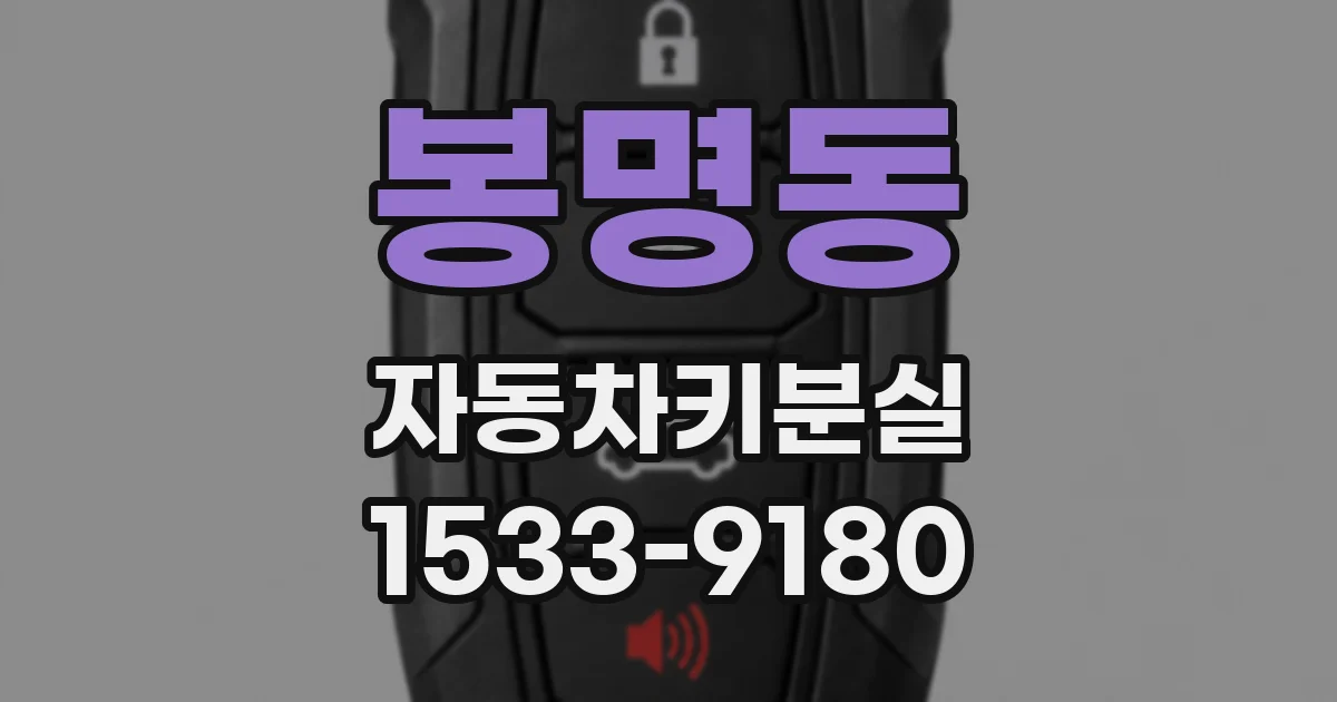 봉명동 자동차키분실