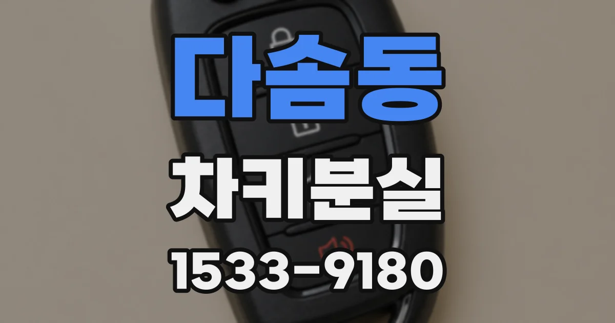 다솜동 차키분실