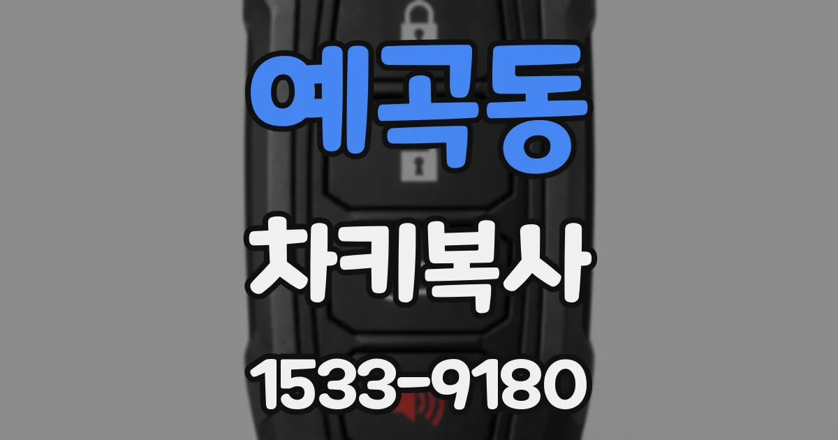 예곡동 차키복사