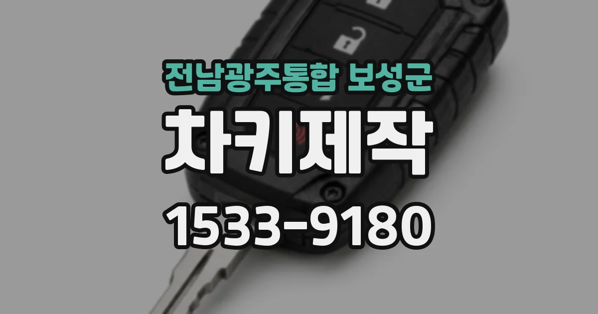 전남광주통합 보성군 차키제작
