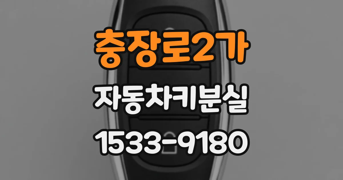 충장로2가 자동차키분실
