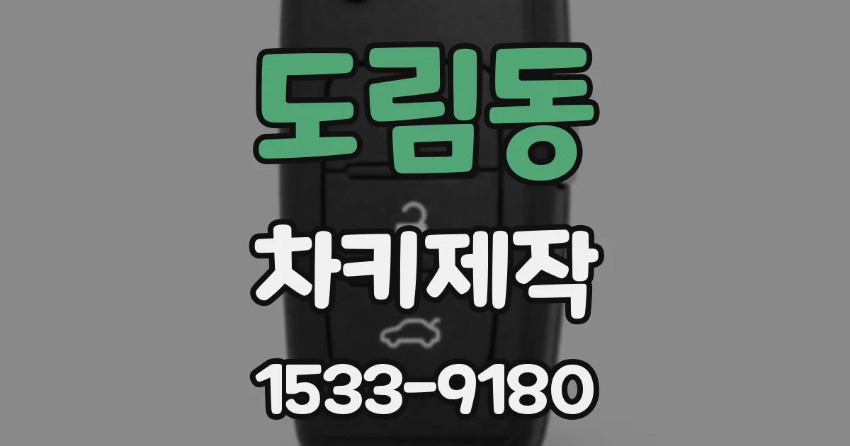 도림동 차키제작
