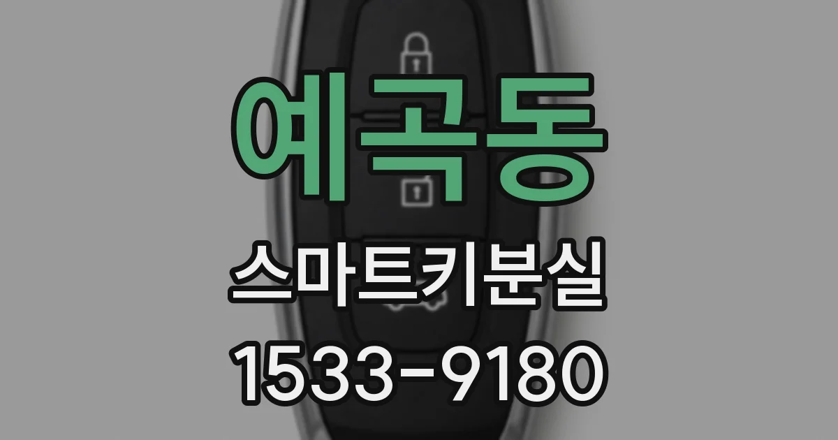 예곡동 스마트키분실