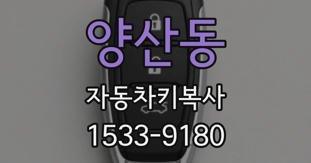 양산동 자동차키복사