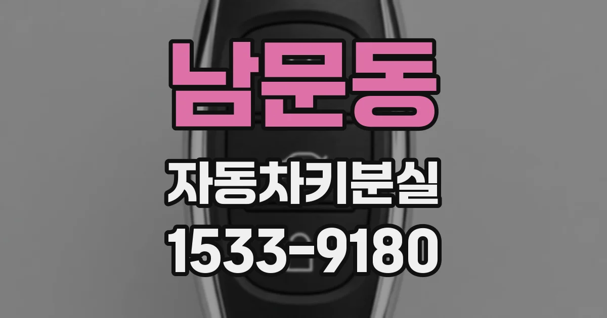 남문동 자동차키분실