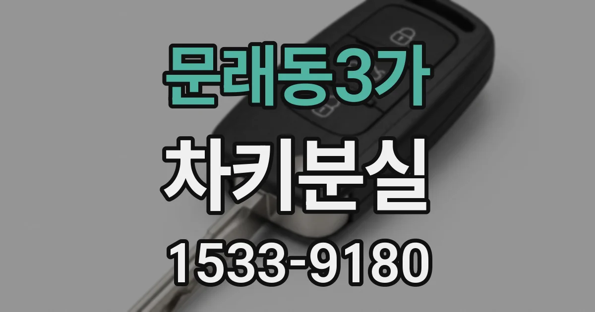 문래동3가 차키분실