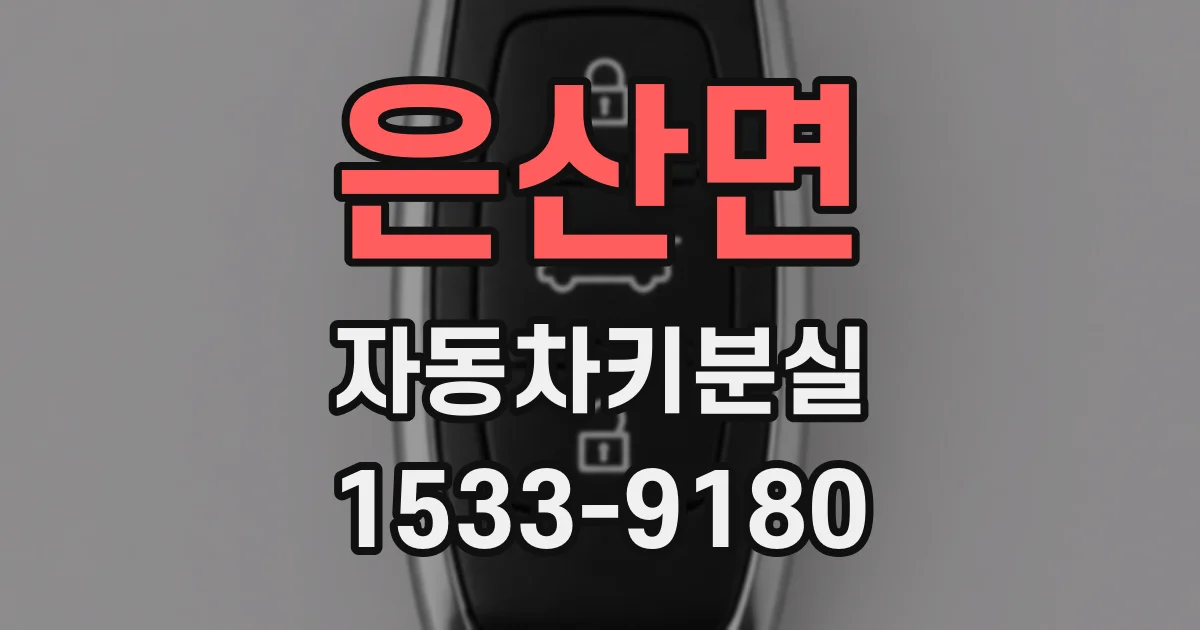 은산면 자동차키분실