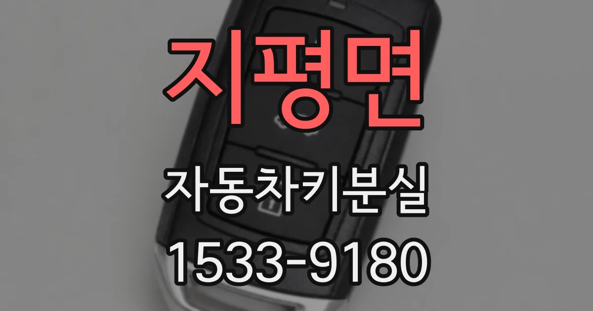 지평면 자동차키분실