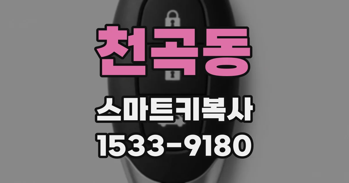 천곡동 스마트키복사