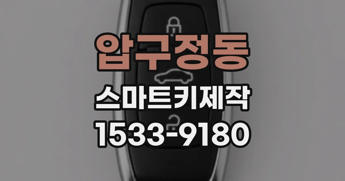 압구정동 스마트키제작