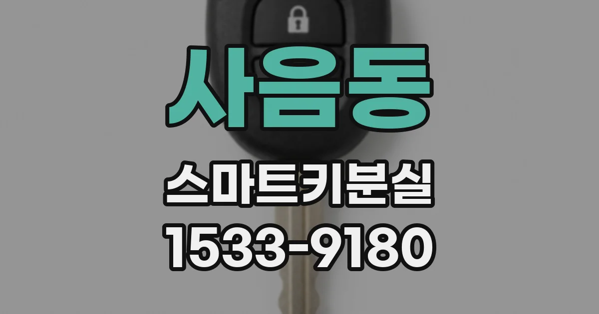 사음동 스마트키분실
