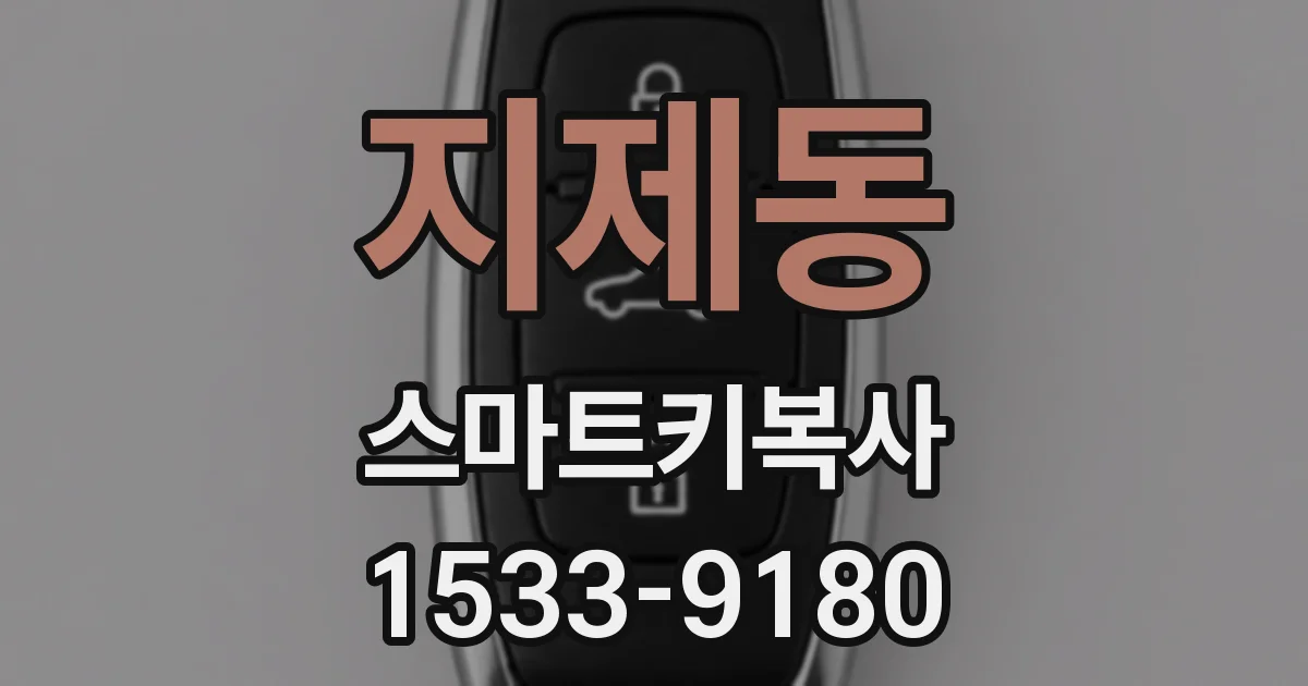 지제동 스마트키복사