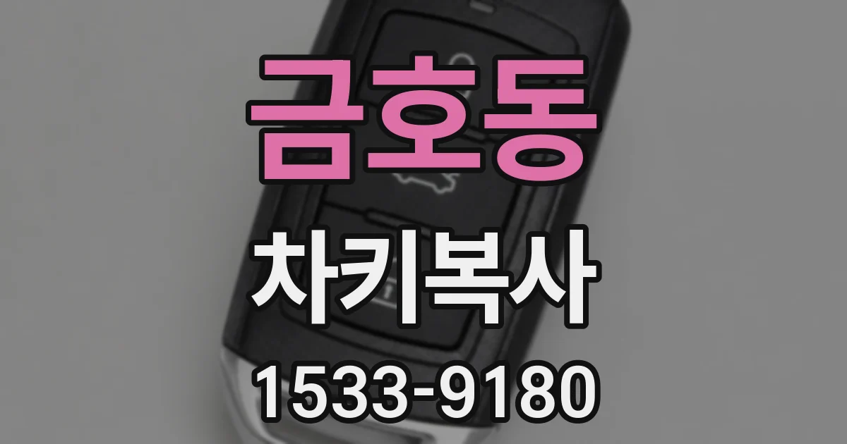 금호동 차키복사