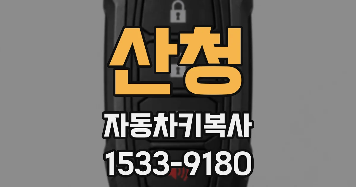 산청 자동차키복사