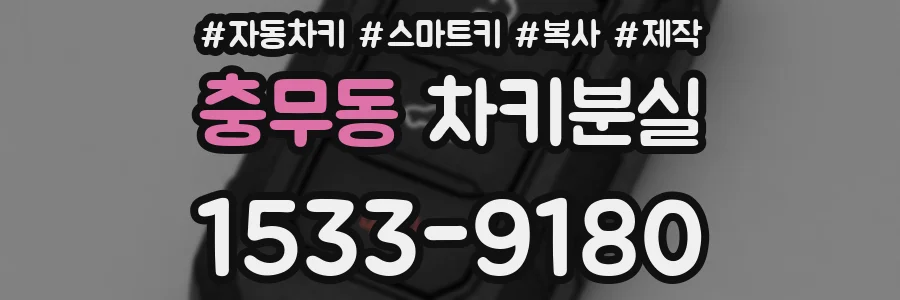 충무동 차키분실