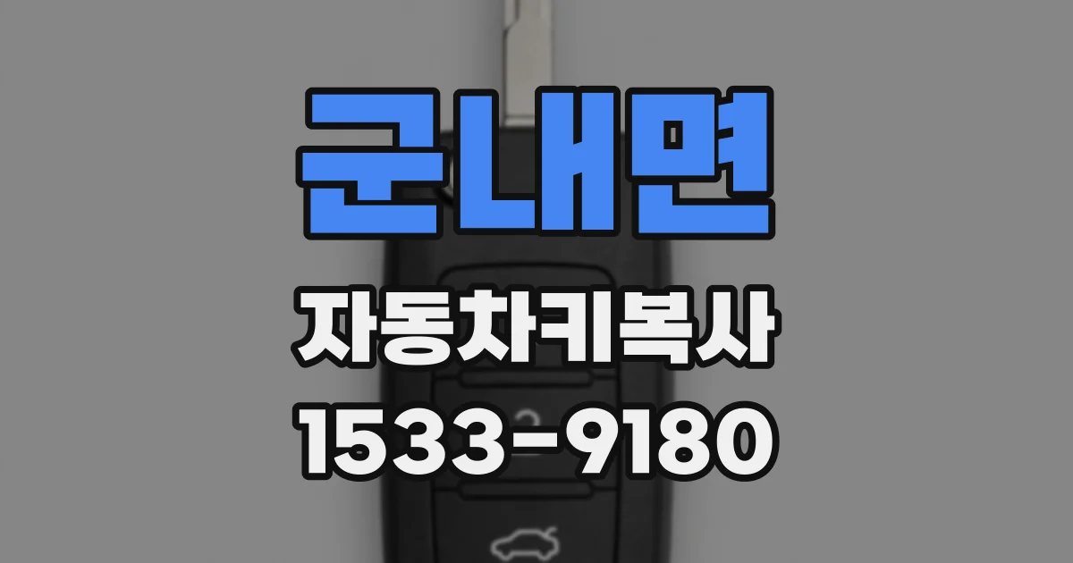 군내면 자동차키복사