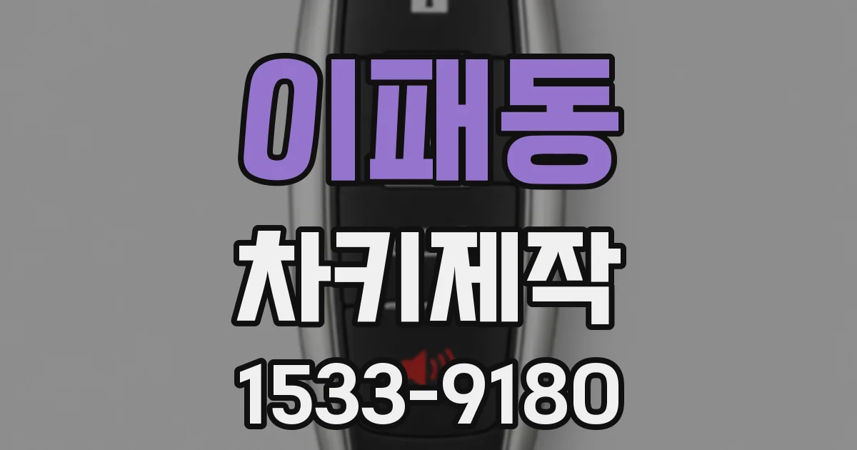이패동 차키제작