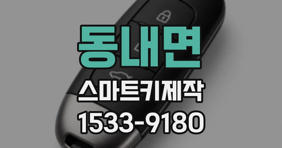 동내면 스마트키제작