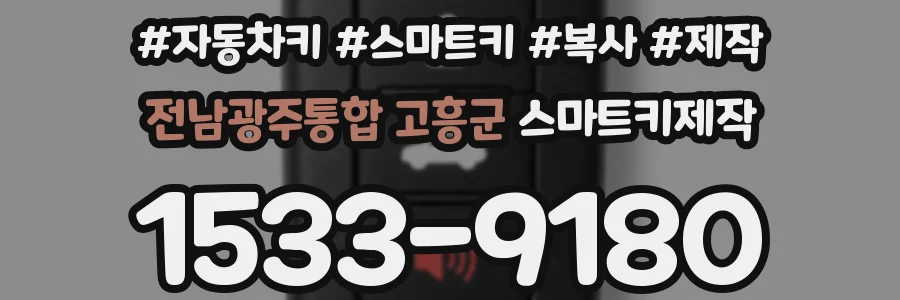 전남광주통합 고흥군 스마트키제작