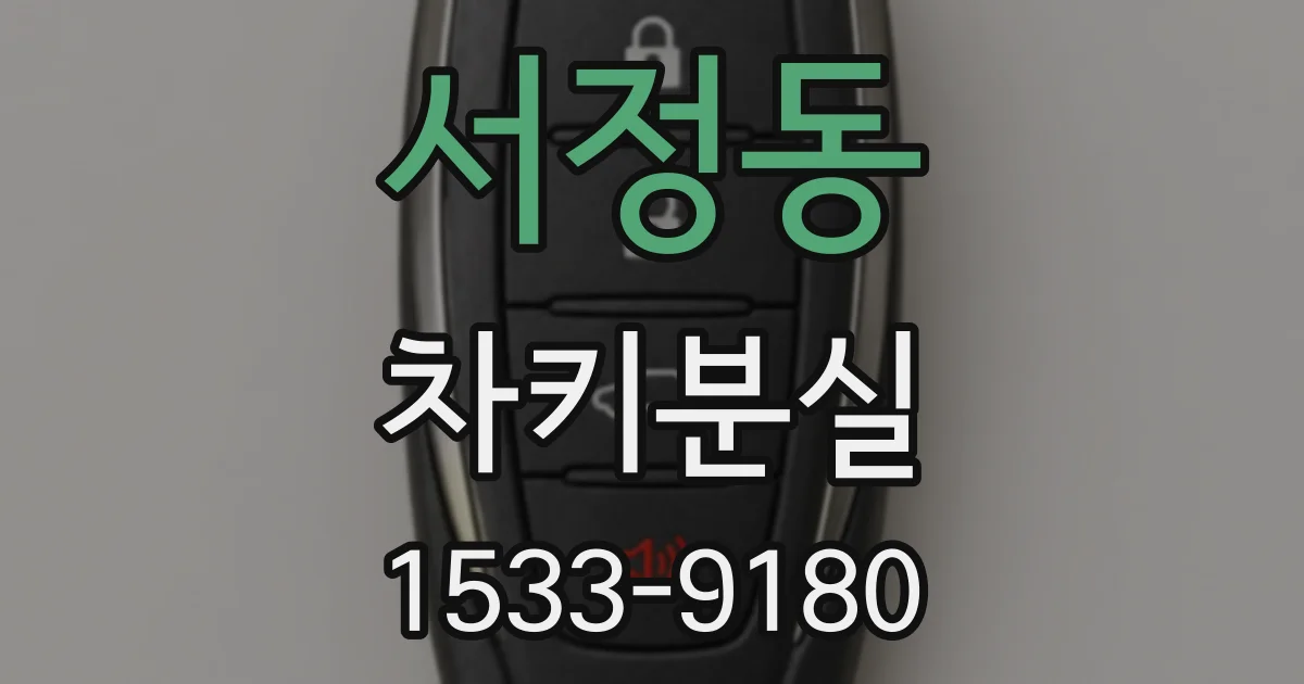 서정동 차키분실
