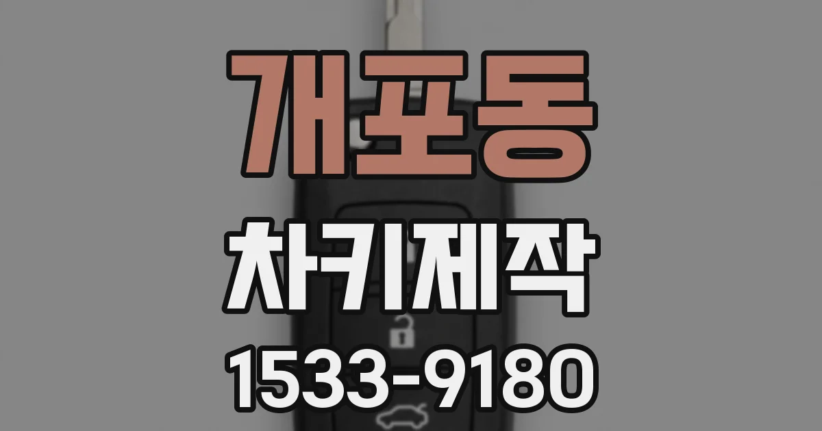 개포동 차키제작