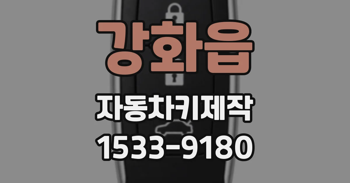 강화읍 자동차키제작
